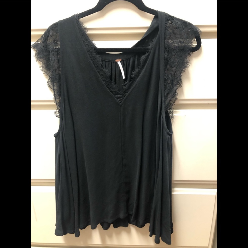 Free People black top with lace
